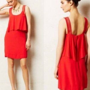 Anthropologie Maeve Red Tisana Dress